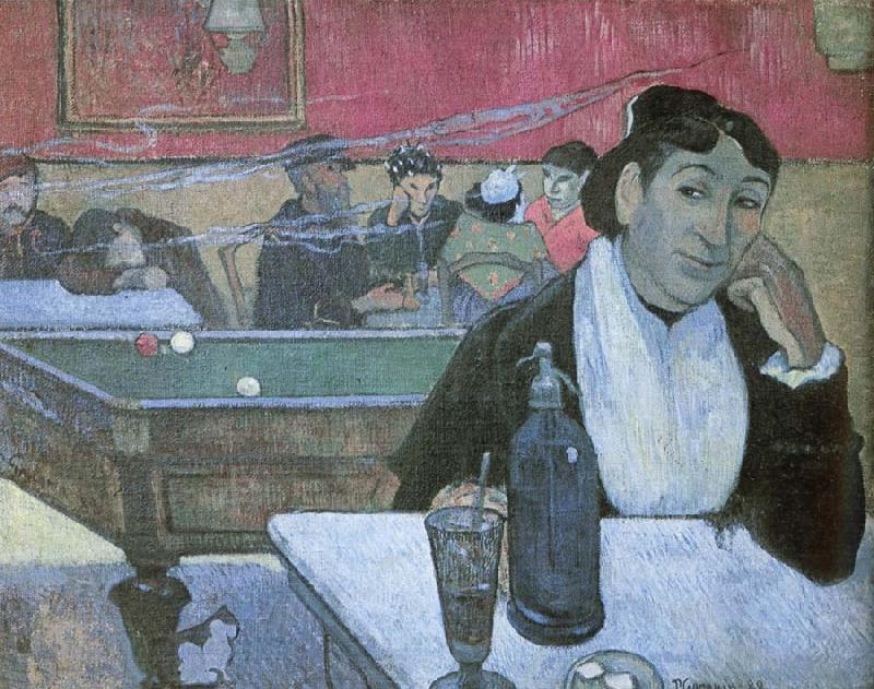 Paul Gauguin Dans  un cafe a Arles depicts the same cafe Van Gogh painted